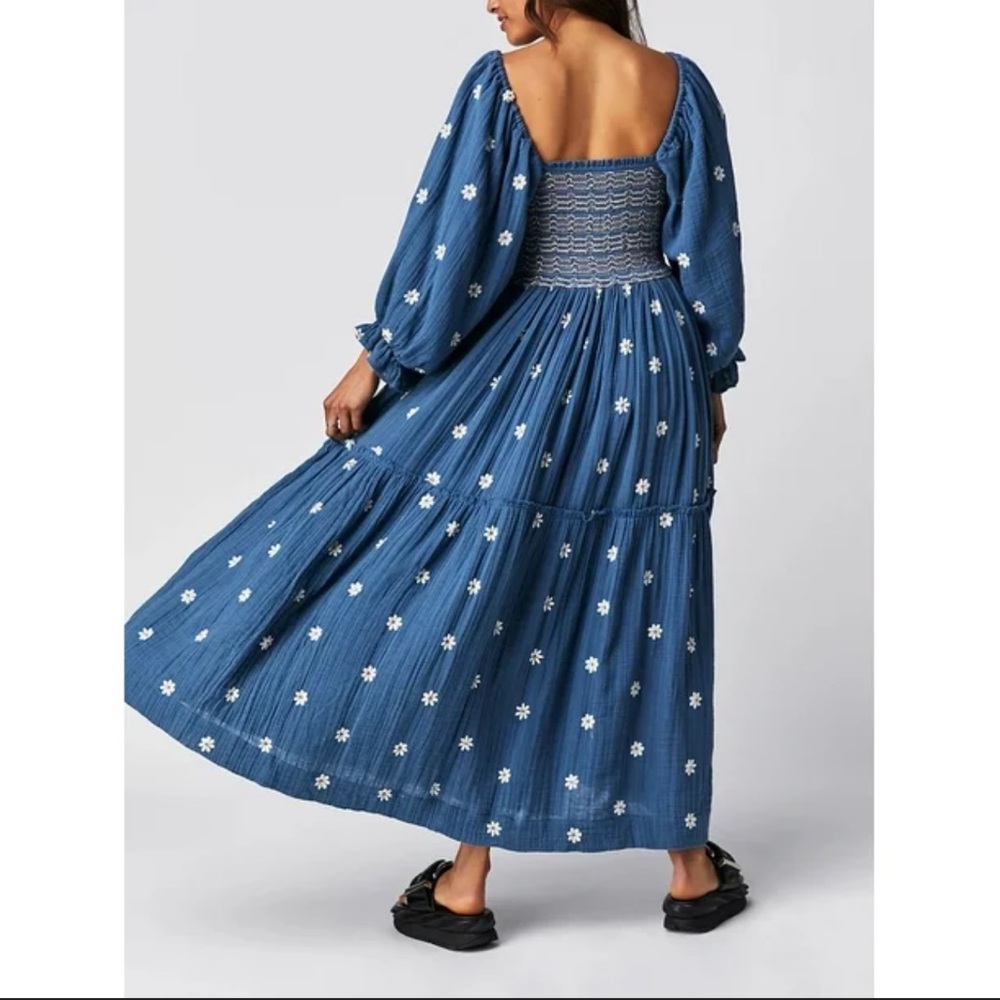 Free People | Dahlia Embroidered Maxi Dress | XS - Picture 2 of 16